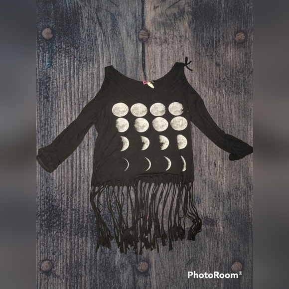 Moon phases fringe cropped top - Picture 1 of 3